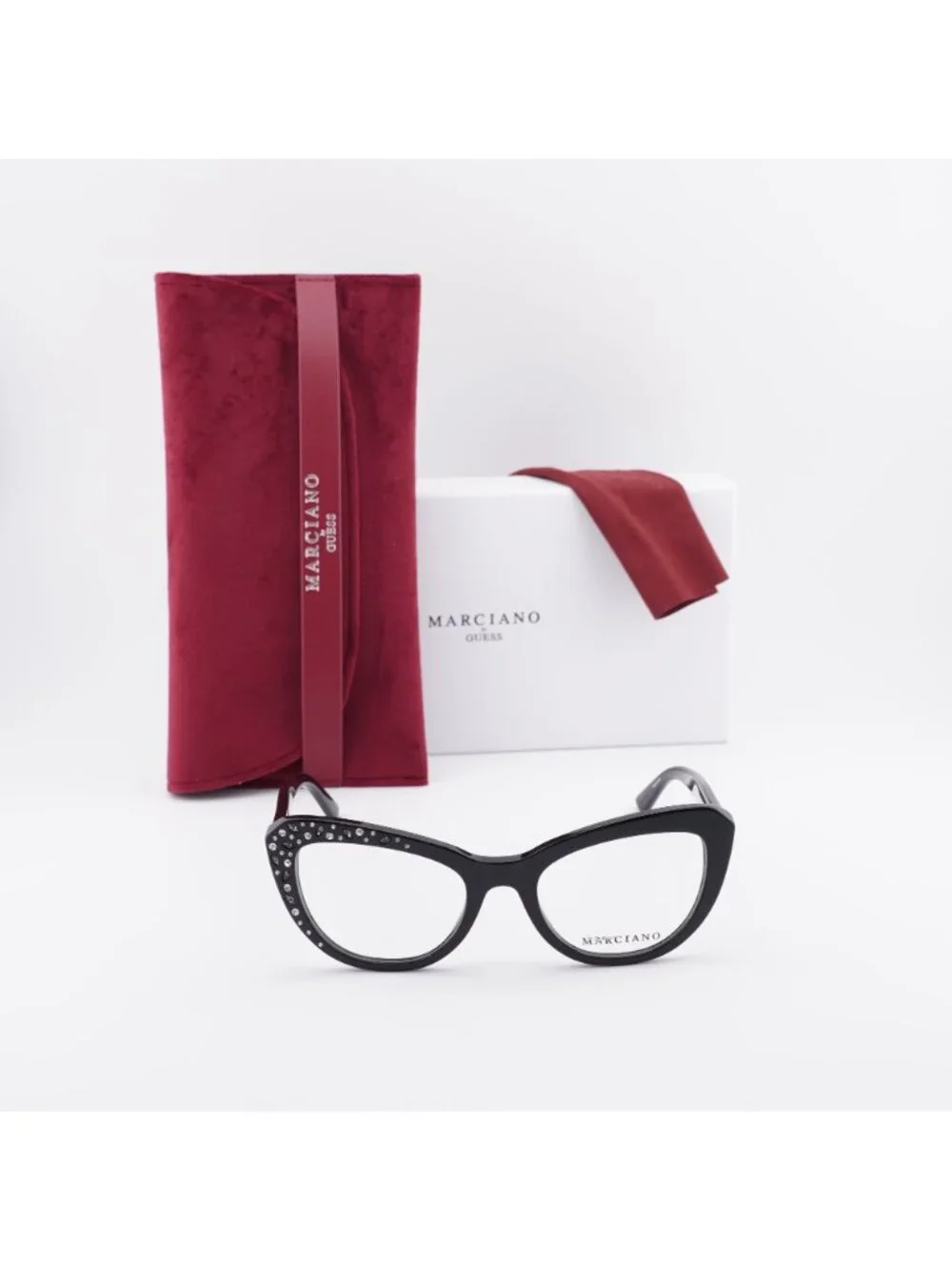 Guess by Marciano GM50016 001 Cat Eye Eyeglasses 53mm - Black